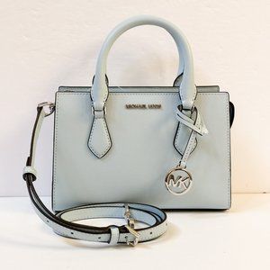 Michael Kors Sheila Small Satchel Shoulder Crossbody Bag Vista Blue